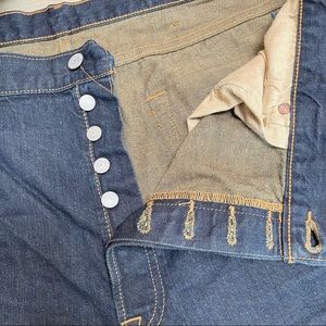 Levi's 501 Button Fly Jeans Dark Wash W40 x L30